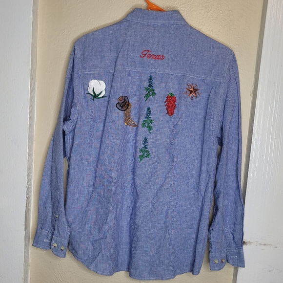 baw athletic wear Tops Vintage Texas Shirt Embroidery Details